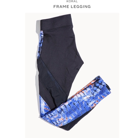 KORAL Frame Legging Snake Mesh in Blue Size XS - Picture 8 of 10
